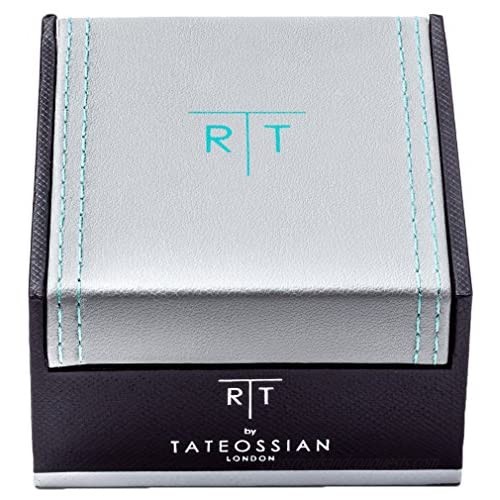 Tateossian Mens 45 CM Rhodium Rectangular Tie Clip - Silver