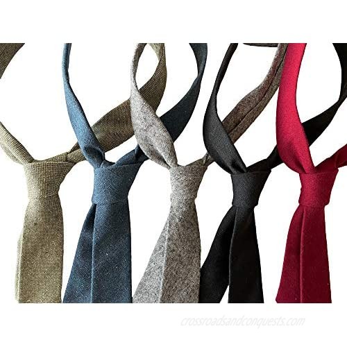 THOM Ties for Men - Mens Ties Solid Colors - Skinny Tie