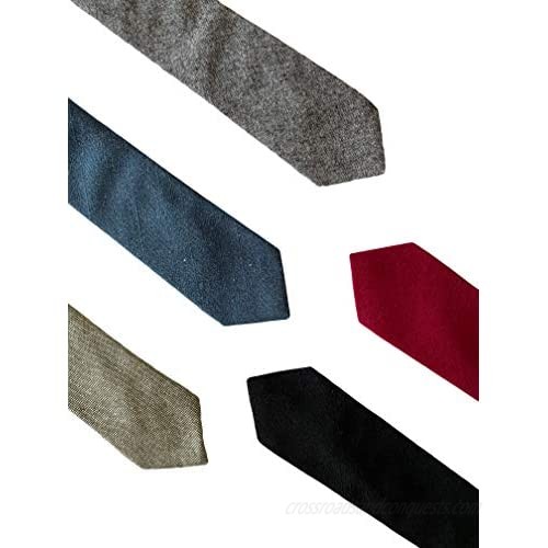 THOM Ties for Men - Mens Ties Solid Colors - Skinny Tie