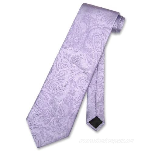 Vesuvio Napoli NeckTie LAVENDER Purple Color Paisley Design Men's Neck Tie