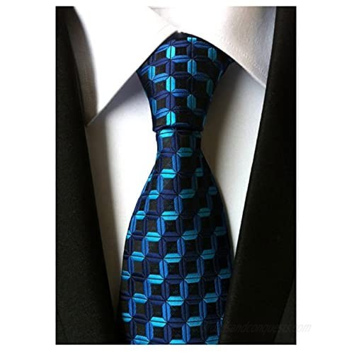 Wehug Lot 6 PCS Men's Ties Silk Tie Woven Necktie Jacquard Neck Ties Classic Ties For Men style022
