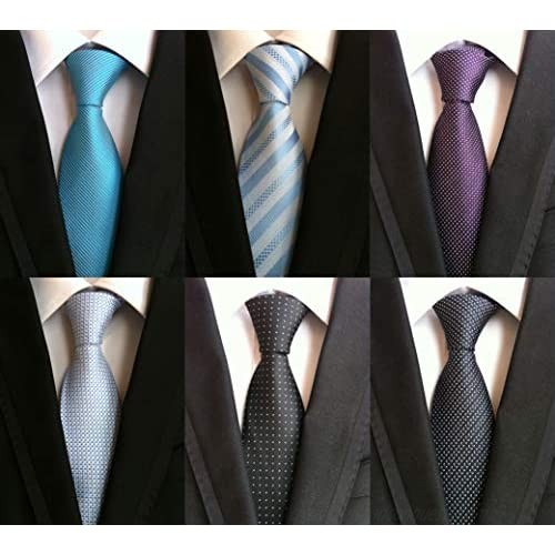 WeiShang Lot 6 PCS Classic Men's 100% Silk Tie Necktie Woven JACQUARD Neck Ties