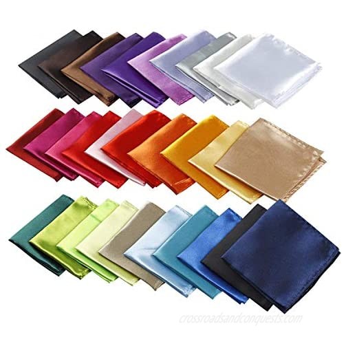 DanDiao Mens Pocket Squares Handkerchief For Wedding Party  Pack of 30  8.6" x8.6"