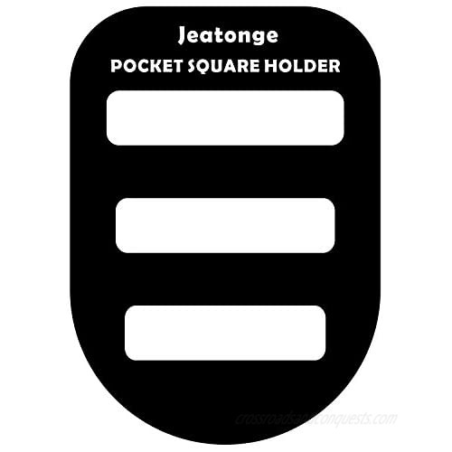 Jeatonge Pocket Square Holder Keeper Organizer Pocket Squares for Men Prefolded (Holder 3 Pcs)