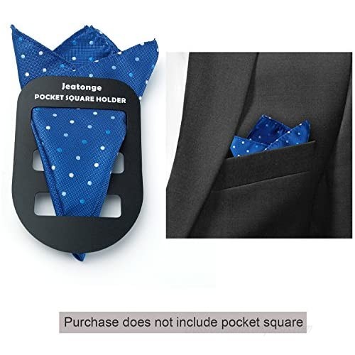 Jeatonge Pocket Square Holder Keeper Organizer Pocket Squares for Men Prefolded (Holder 3 Pcs)
