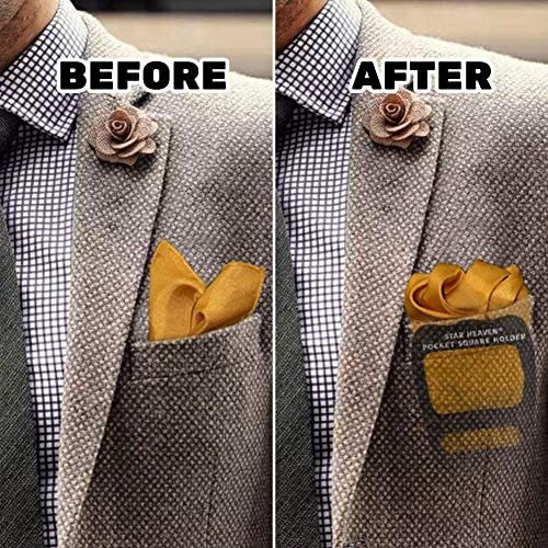 Pocket Squares Holder For Men Best Accessories for Suits Tuxedos Vests and Dinner Jackets 1/3/5/8Pack Assorted.
