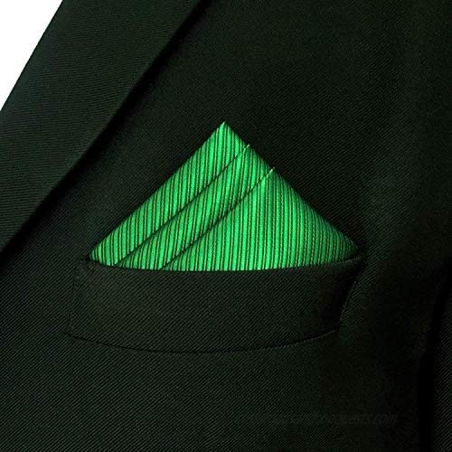 S&W SHLAX&WING Neckties for Men Luxury Ties Dark Green Solid Colors