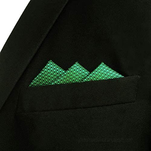 S&W SHLAX&WING Pocket Square for Men Solid Green Classic for Suit Handkerchief
