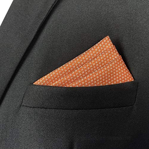 S&W SHLAX&WING Pocket Squares for Men Solid Color Orange