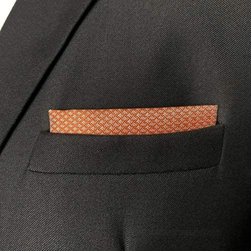 S&W SHLAX&WING Pocket Squares for Men Solid Color Orange