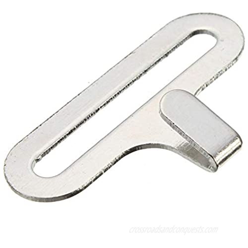 100 Sets Adjustable Bow Tie Hardware Clip Set Metal Cravat Clip Hook Fastener for Necktie Strap (Silver)