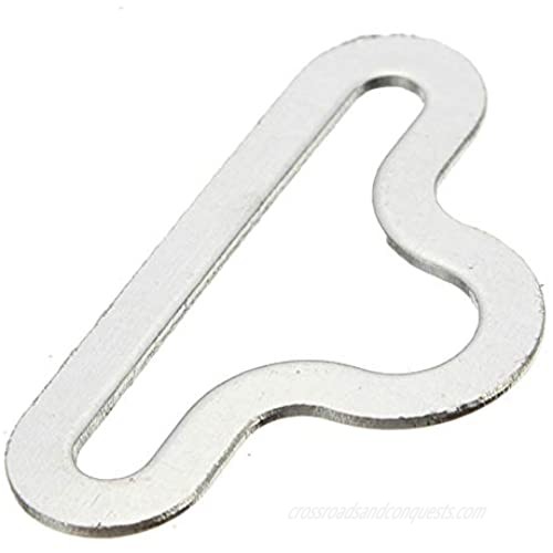 100 Sets Adjustable Bow Tie Hardware Clip Set Metal Cravat Clip Hook Fastener for Necktie Strap (Silver)