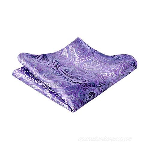 Alizeal Mens Gradient Paisley Self Bow Tie and Hanky Set