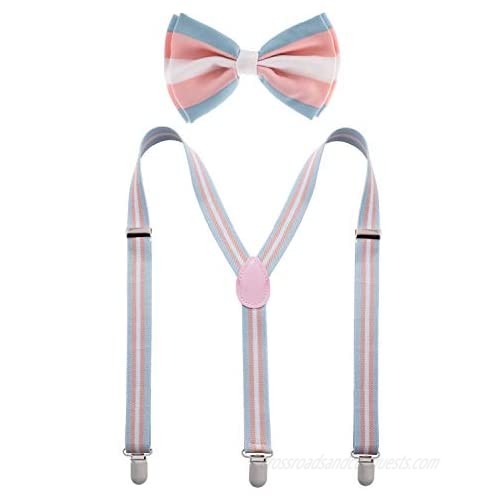Pride Bowtie and Suspender Set - LGBT Bow Tie and Suspender Set for Men - Many Colors to Choose From