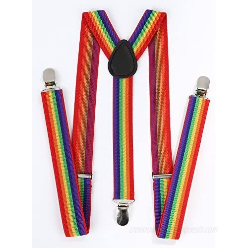 Suspender Bow Tie Set Clip On Y Shape Adjustable Braces 80s Costume Suspenders Shoulder Straps for Halloween Cosplay Party