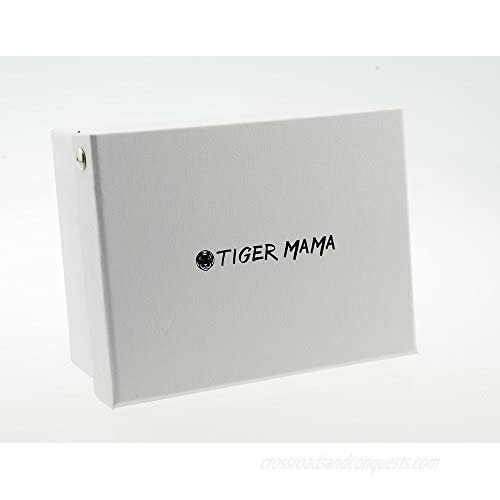 Tiger Mama Mens Business Tie Cufflinks Pocket Square Set