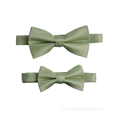 Tuxgear Mens Bow Tie and Adjustable Stretch Suspender Sets in Assorted Colors