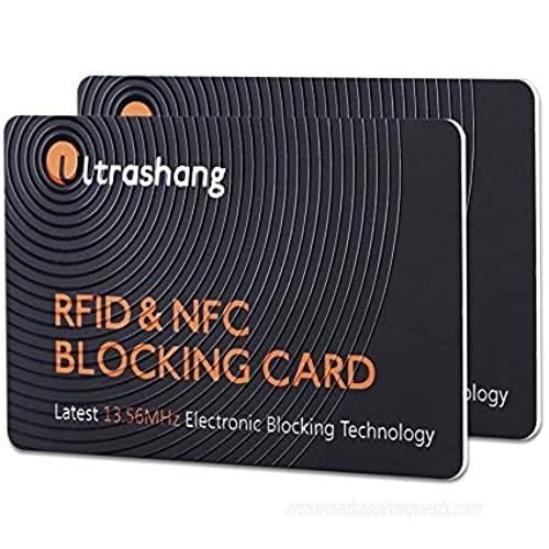 2Pcs RFID Blocking Card  Fuss-free Protection for Entire Wallet Shield  Credit Card Protector NFC Bank Debit Blocker  Identity Theft Prevention for Passport Travel Security (Ver. 2.0)