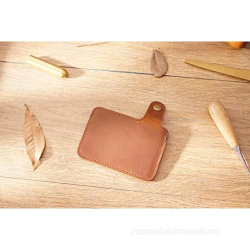 Card Case Wallet Genuine Leather Front 100% Cowhide Multi Card Organizer Case