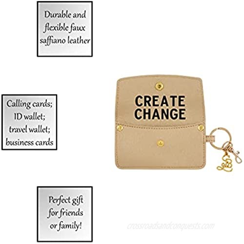 Creative Brands Hold Everything Faux Saffiano Leather Credit Card Holder Create Change