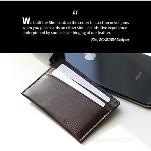 EGARDEN Slim Look Premium Minimalist Slim Credit Card Holder Pocket Wallets for Men Women