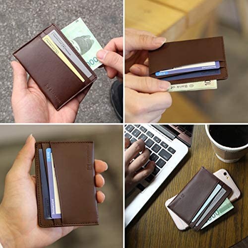 EGARDEN Slim Look Premium Minimalist Slim Credit Card Holder Pocket Wallets for Men Women