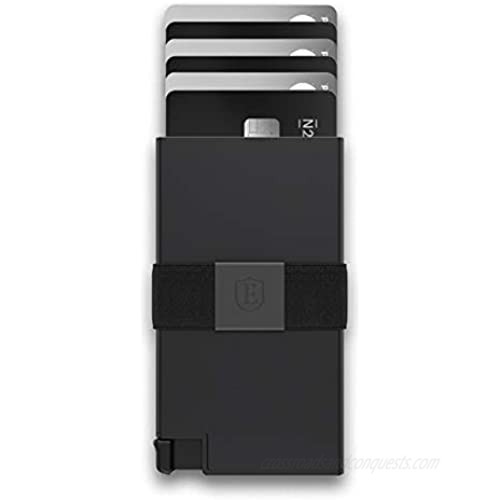 Ekster Aluminum Cardholder - 0.2-inch Slim Minimalist Wallet - Expandable Backplate  RFID Blocking Layer  Durable Space-Grade 6061-T6 Aluminum  1-15 Card Storage Capacity (Matte Black)