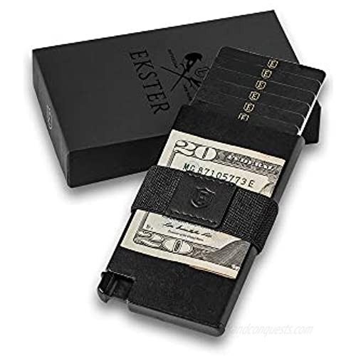 Ekster: Senate - Leather Card Holder Wallet - RFID Blocking - Quick Card Access (Nappa Black)