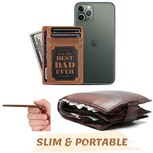 Gifts for Dad Dad Gifts for Christmas Slim Minimalist Wallet Card Holder RFID Blocking