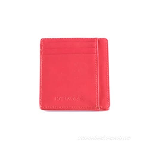 KALMORE Genuine Leather Front Pocket Slim Wallet Credit Card Holder with ID Window