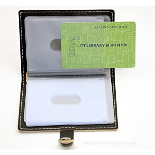 Karlling Slim Minimalist Soft Leather Mini Case Holder Organizer Wallet For 20 Credit Card(Black)