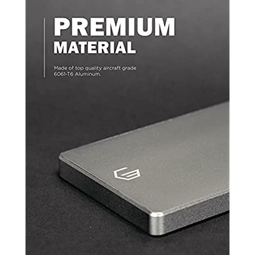 LEXMOR Minimalist Metal Wallet - RFID Blocking Cards Case Wallets for Men - Pop Up Slim Credit Card Holder - Aircraft Grade Aluminum (Gunmetal Grey)