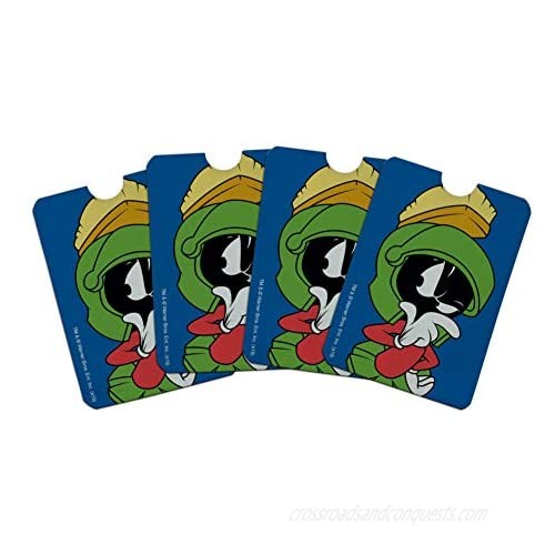 Looney Tunes Marvin The Martian Credit Card RFID Blocker Holder Protector Wallet Purse Sleeves Set of 4
