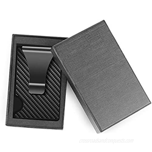 Minimalist Carbon Fibre Slim Wallet Slim Wallet & RFID Blocking Front Pocket Wallet，Minimalist Wallet for Men and Women（2018 New Version)