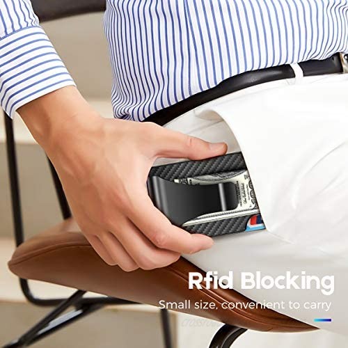 Minimalist Carbon Fibre Slim Wallet Slim Wallet & RFID Blocking Front Pocket Wallet，Minimalist Wallet for Men and Women（2018 New Version)