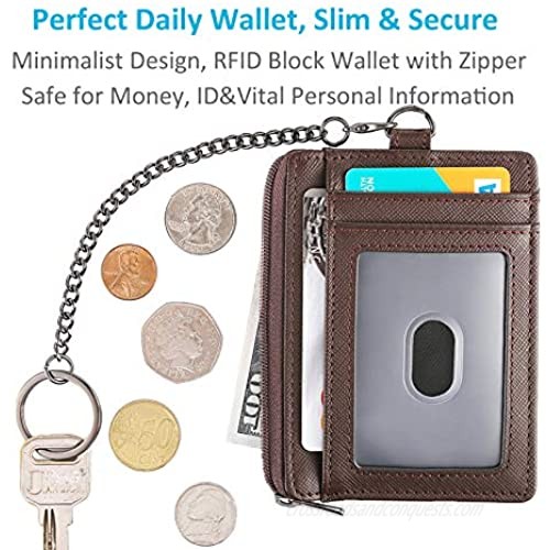 Minimalist Card Wallet Slim Card Case Genuine Leather Front Pocket Wallet