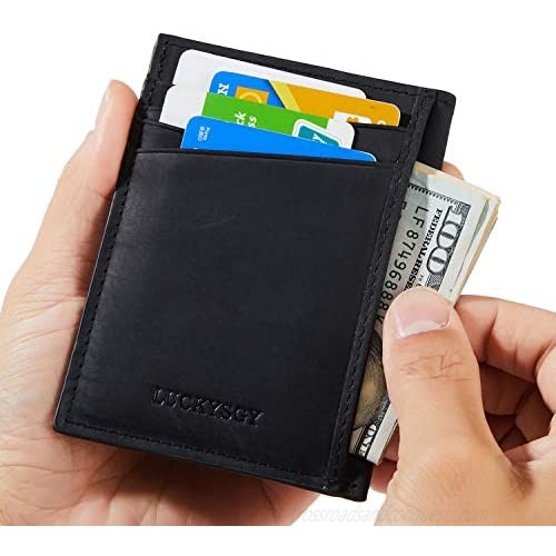 Minimalist Wallets for Men RFID Business Card Holder Retro Leather Slim Credit Card Case Front Pocket Travel Wallet