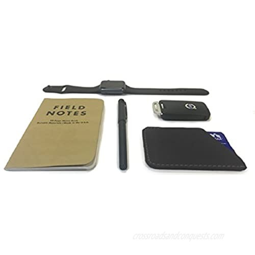 Modern Carry Leather Minimal Card Holder Minimalist Wallet for Men & Women Thin Credit Card Holder Small Business Card Holder Card Holder Wallet Front Pocket Card Wallet - Magnum (Black)