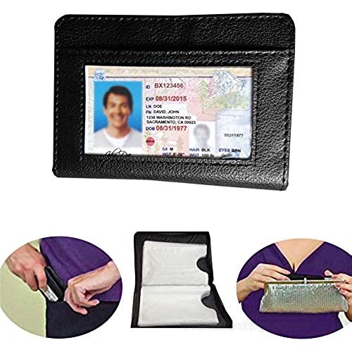 Paddsun 36 Slots Credit Card Holder Wallet RFID Blocking Leather Wallet for Men and Women with Zipper Huge Storage Capacity