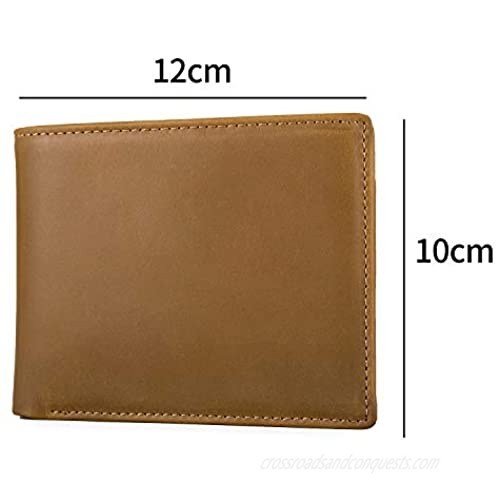Personalized Customized Wallet Genuine Leather Wallet for Husband Handmade Custom Engraved Wallet for Birthday Anniversary or Christmas Brown