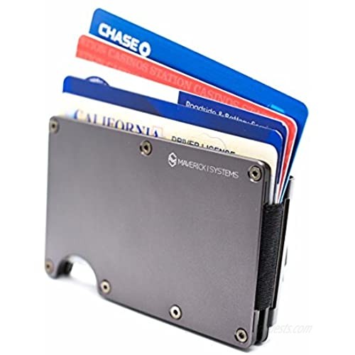 RFID-Blocking Slim Minimalist Card Holder/Travel Wallet For Credit Cards & More (Gun Metal)