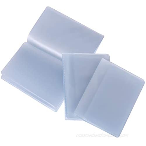 Senkary Set of 3 - Plastic Wallet Insert Credit Card Holder (20 Page 20 Slots  10 Page 20 Slots and 10 Page 10 Slots)  Translucent