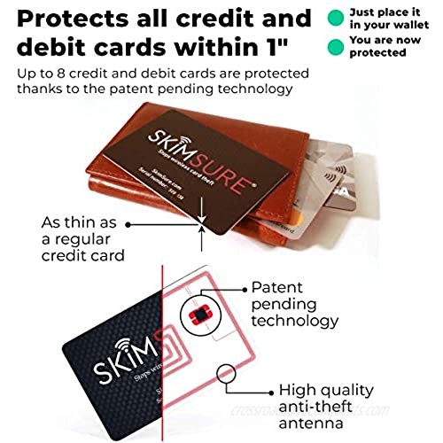 SkimSure Credit Card Protector RFID Blocking Card for Any Holder or Wallet