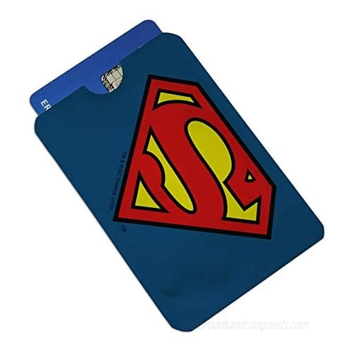 Superman Classic S Shield Logo Credit Card RFID Blocker Holder Protector Wallet Purse Sleeves Set of 4