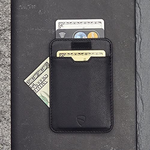 Vaultskin CHELSEA Slim Minimalist Leather Mens Wallet with RFID Blocking Front Pocket Credit Card Holder