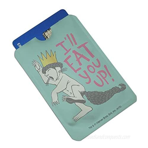 Where the Wild Things Are Eat You Up Credit Card RFID Blocker Holder Protector Wallet Purse Sleeves Set of 4