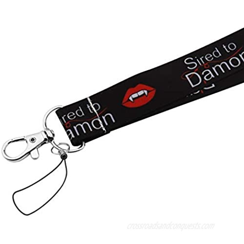 Sired to Damon Neck ID Card Holder Vampire Fandom Lanyard Gift for Her (Sired to Damon)