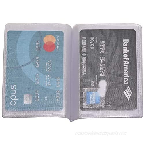 Wallet Inserts for Credit Cards - 2 or 3 Piece Heavy Duty Transparent Plastic Insert Replacement