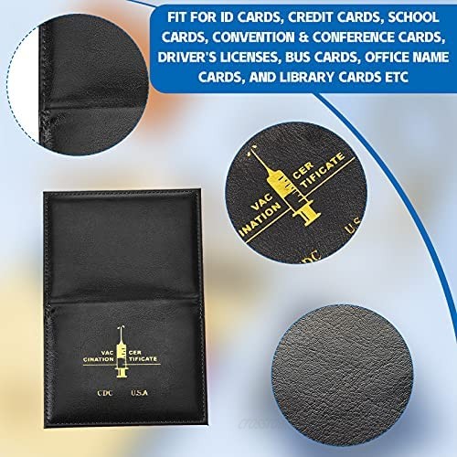 6 Pieces Record Card Protector PU Leather Card Protector Holder Card Protector Storage to Protec Cards from Getting Wet or Dirty
