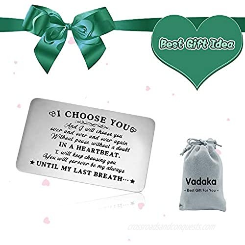 Anniversary Card Gifts for Husband Boyfriend Girlfriend Engraved Wallet Inserts Card Metal Wallet Card Insert Birthday Wedding Deployment Gifts Cards for Couples Gift Husband Gift From Wife